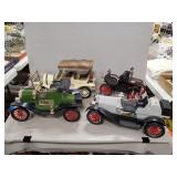 Box Lot Of (4) Assorted Automotive Decanters