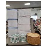 Box Of (10) Assorted Soft Sided Dishware &