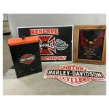 Harley-Davidson Metal Canister, Sign & Foil Logo,