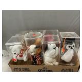 (7) Ty Beanie Babies In Plastic Cases