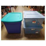 (3) Assorted Plastic Storage Containers w/ Lids