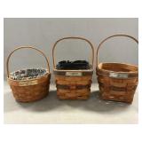 (3) Longaberger Baskets