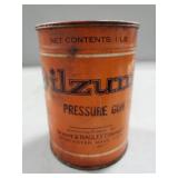 (1) Vintage "Oilzum" Pressure Gun Grease Can