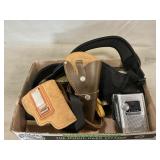 Lot With Belts, Holsters, Panasonic Cassette