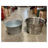 Galvanized Bucket, Stainless Steel Basin