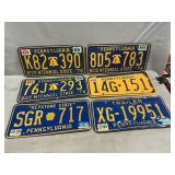 (6) PA License Plates