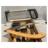 Hacksaw, Folding Saw, Mallet & Asst. Tools