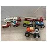 Lot Of Assorted Tonka Vehicles, Tootsie Fire