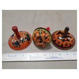 (3) Vintage Tin Lithograph Halloween Noisemakers