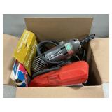 Box Lot With B & D Shorty Drill, bits, Hole Saws,