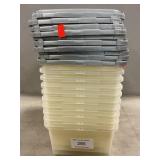 (10) Plastic Storage Boxes, 12" x 7"
