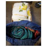Box Lot Of Assorted Items Including Sleeping Bag,