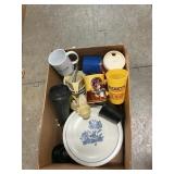 Box Lot With Pflaltzgraff Plates, Coffee Mugs,