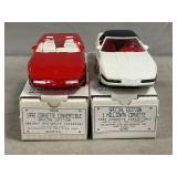 (2) Ertl/AMT 1992 Corvette Promo Cars