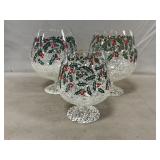 MCM West Virginia Glass Snowy Holly & Berry
