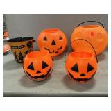 Blow Mold Pumpkins, Halloween Bucket