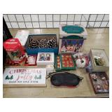 Box Lot Of Assorted Christmas Decorations & More