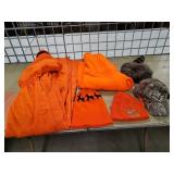 Box Lot Of Assorted Hunting Apparel Including