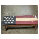 Wooden Flag Footstool