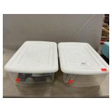 (2) Storage Boxes With Gun Cleaning Supplies,