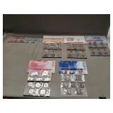 Assorted U.S. Proof Coin Sets (1971, 1974, 1986,