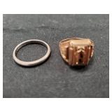 (2) 10K Gold Rings (Unverified)