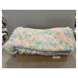 (3) Crocheted Throws, Lap Blanket