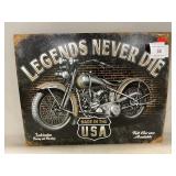 Metal Motorcycle Sign, Photo