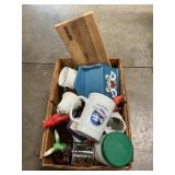 Box Lot With Mugs, Home Decor