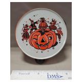 (1) Vintage Tin Lithograph Halloween Tambourine