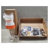 (1) "Hooters" Collector Glass & Assorted