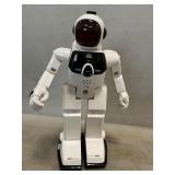 Silver lit Program-A-Bot Interactive Humanoid