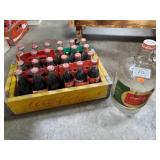 Vintage Wooden Coca-Cola Crate, (24) Glass