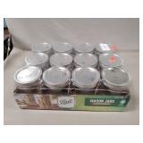 (12) Pint Ball Mason Jars w/ Lids (New/Factory