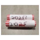 (2) Rolls Of U.S. 2025 Pennies