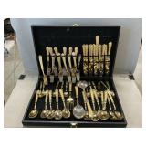 Goldtone Flatware In Chest