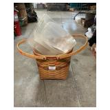 Longaberger Basket With Plastic Basket Liners