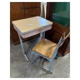 Metal School Desk w/ Chair