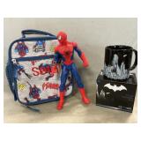 Spider-Man Figure & Lunchbag, Batman