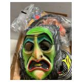 Vintage Witch Halloween Masks & Cape