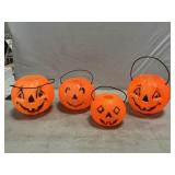 (4) Blow Mold Pumpkins