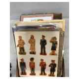 Cigar Boxes, Military Buttons, Vintage Pistcard