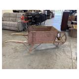 Vintage Wooden Wheelbarrow