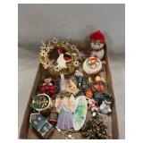 Lot Of Christmas Ornaments, Tree Topper