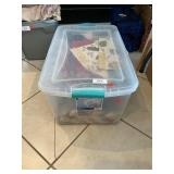 Storage Tote With Placemats, votive Holders,