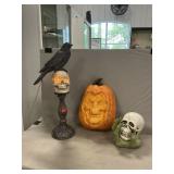 Halloween Decor, Including B.O. Lighted Skulls