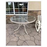 Large Glass Patio Table