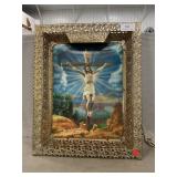 Vintage Lighted Crucifixion Wall Hanger (Works,