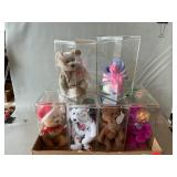 (10) TY Beanie Babies in Cases;