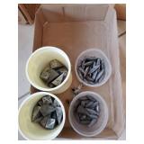 Tray Lot Of Assorted Lead Fishing Sinkers